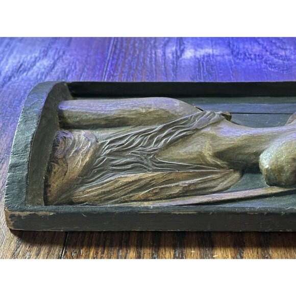 Wood Wooden‎ Young Saint John The Baptist Plaque - Picture 9 of 11